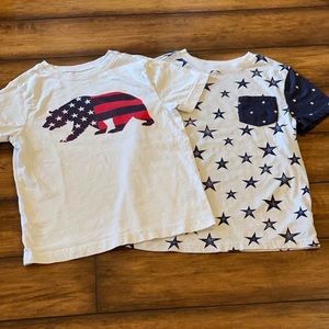 Boys set of two shirts.  Patriotic SIZE M